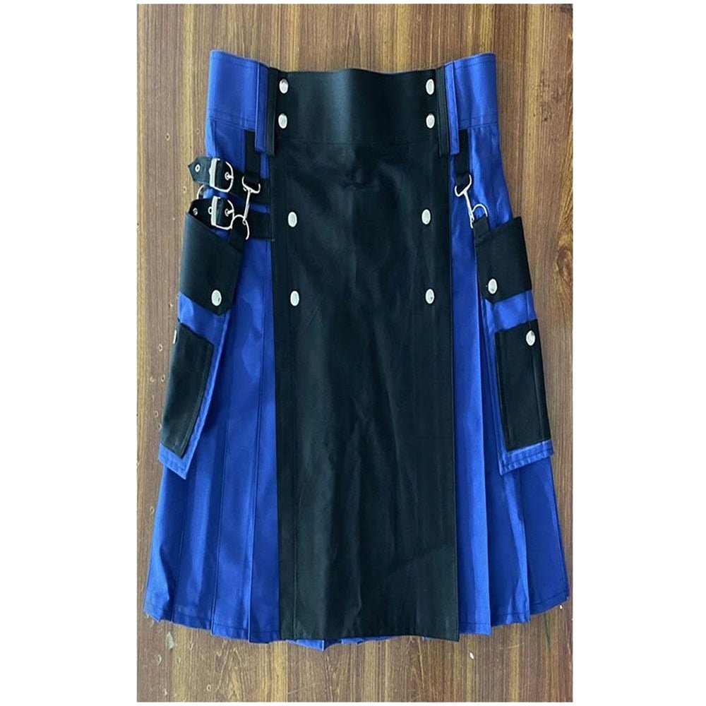 Best Black & Blue Utility Kilt - Kilt Kingdom