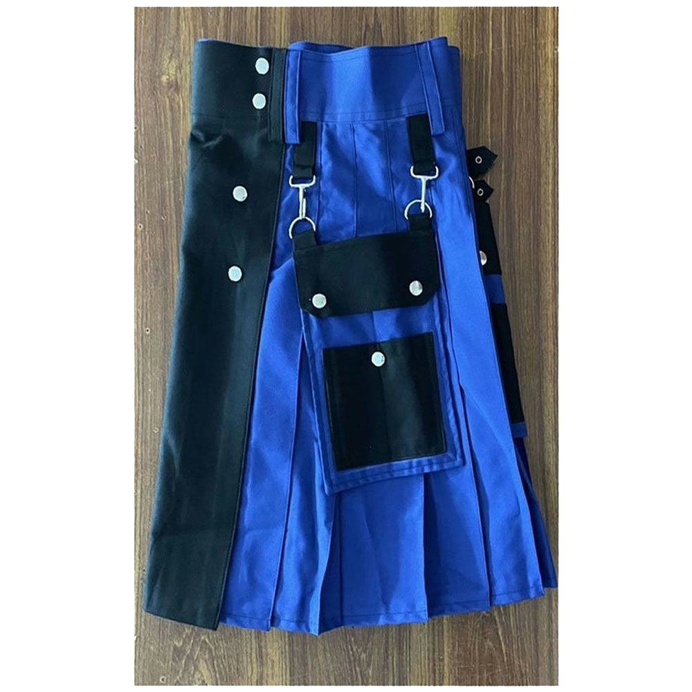 Best Black & Blue Utility Kilt - Kilt Kingdom