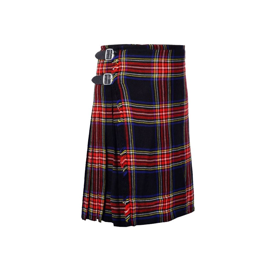 Black Stewart Tartan Kilt - Kilt Kingdom
