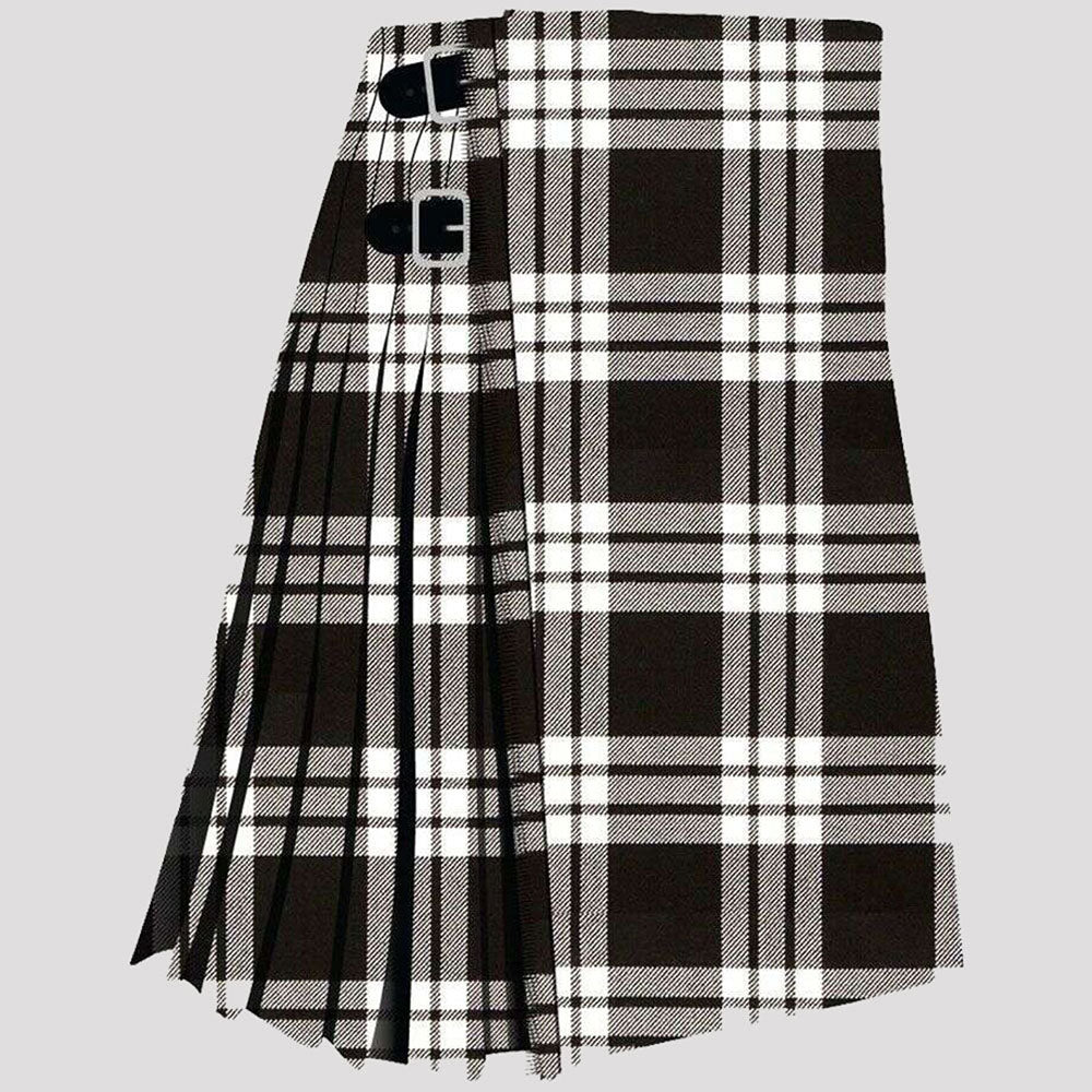 MacFarlane Black and White Ancient Tartan Kilt - Kilt Kingdom
