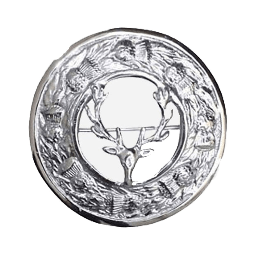 Enamel Head Stag Kilt Brooch - Kilt Kingdom