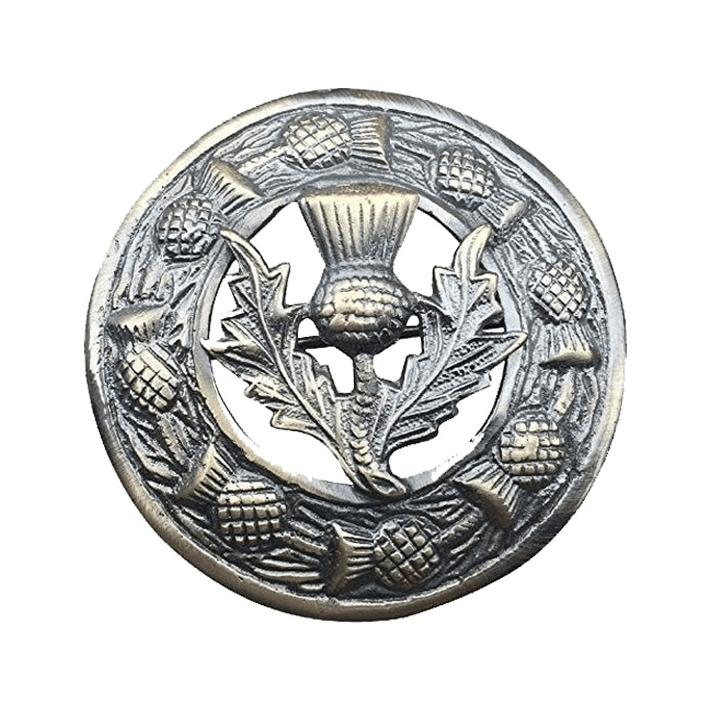 Thistle Badge Fly Plaid Brooch - Kilt Kingdom