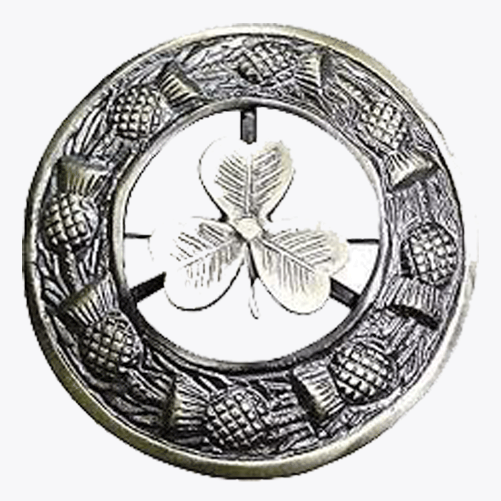 Antique Shamrock Kilt Brooch - Kilt Kingdom