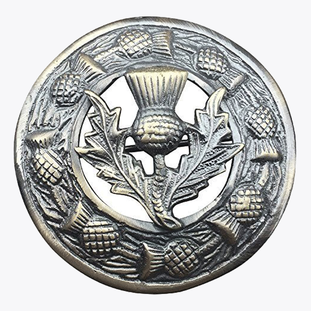 Antique Thistle Kilt Brooch - Kilt Kingdom