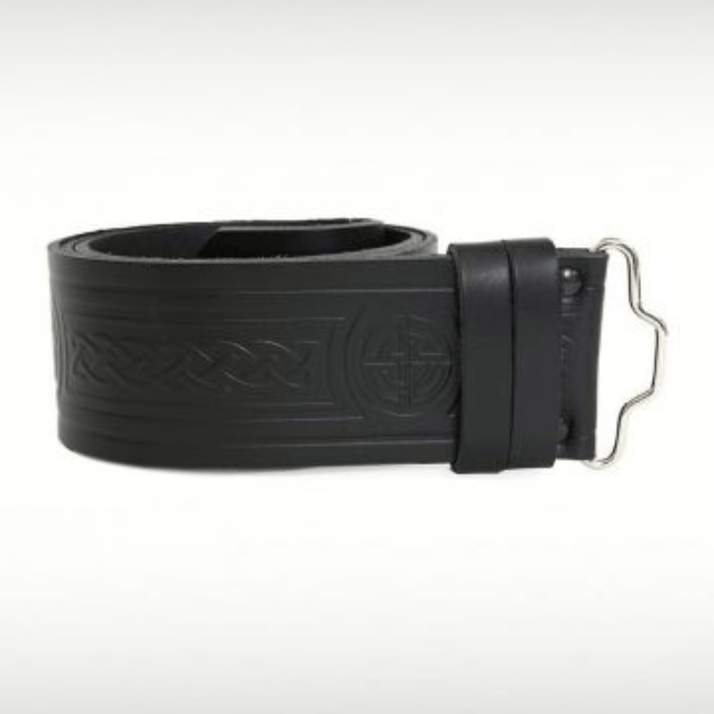 Embossed Kilt Leather Belt - Kilt Kingdom
