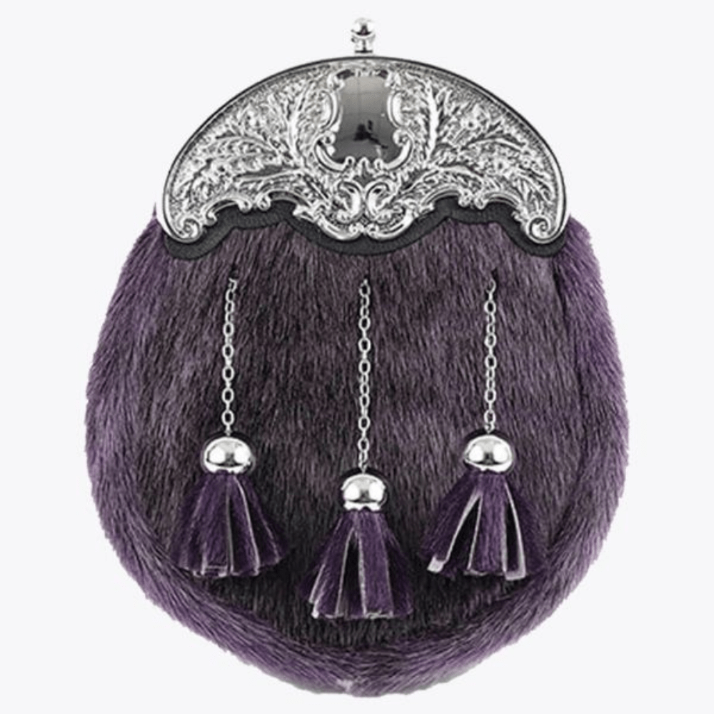 Seal Purple Sporran With Free Chain Belt - Kilt Kingdom