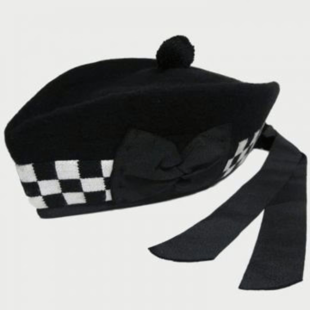 Black and White Dice Hat - Kilt Kingdom