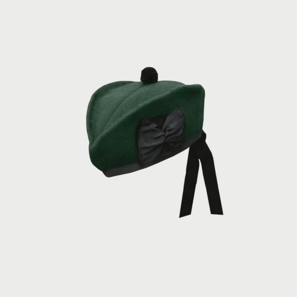 Plain Dark Green Glengarry Hat - Kilt Kingdom