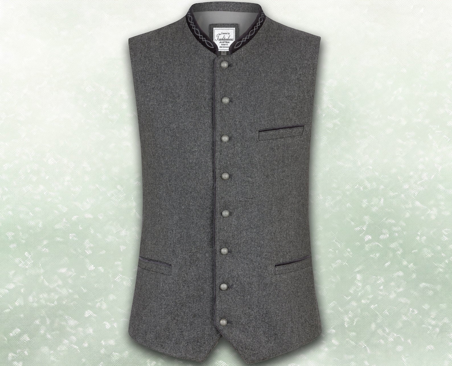 Traditional vest Gilet dark grey wool loden makes the vest an eye - catcher / personalized / tradition meets timeless design - Kilt Kingdom
