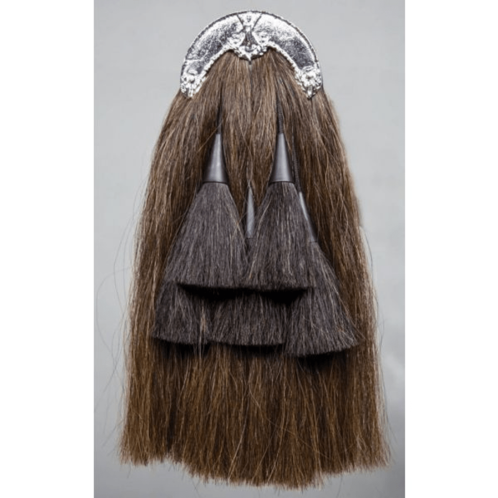 Horse Hair Piper Sporran With 5 Black Tassels - Kilt Kingdom