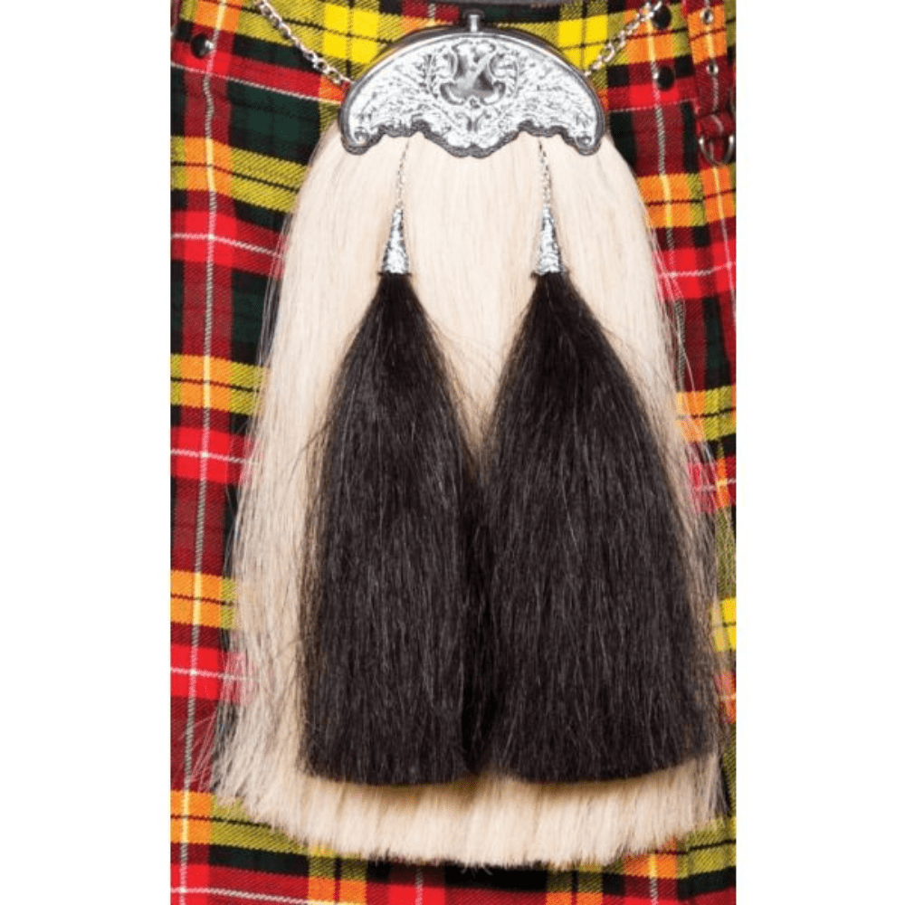 Horse Hair Sporran With Antique Silver Chrome - Kilt Kingdom