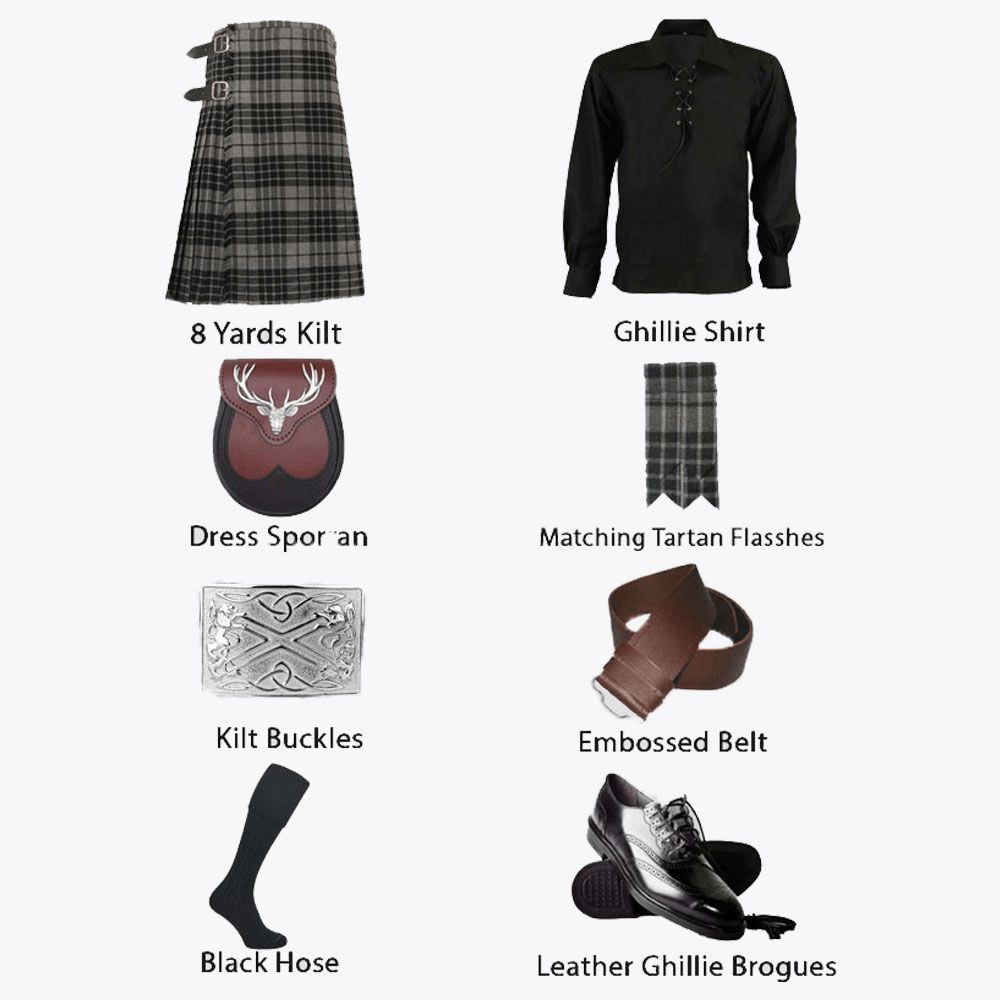 Black Modern Prince Charlie Outfit - Kilt Kingdom