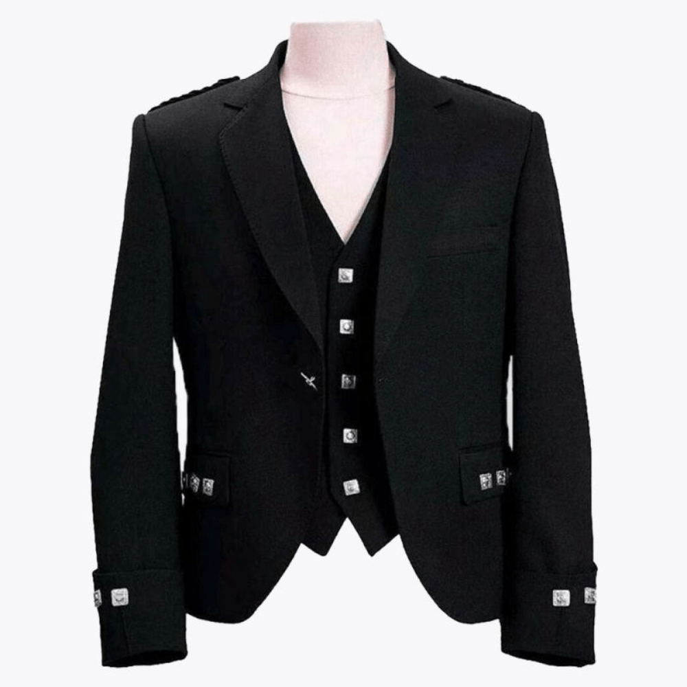 Argyll Grey Tweed Jacket And Vest - Kilt Kingdom