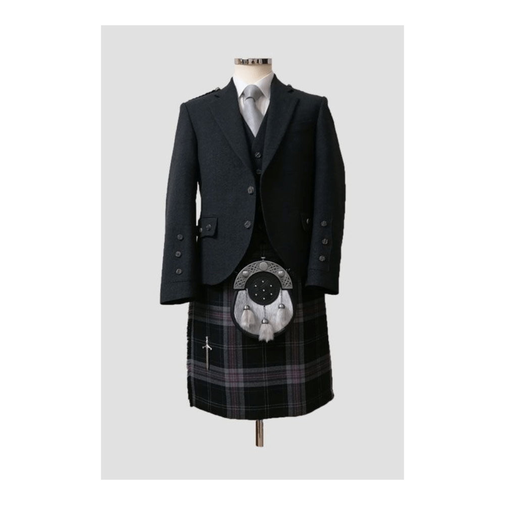 Dark Lochnagar - Charcoal Tweed Argyll Outfit - Kilt Kingdom