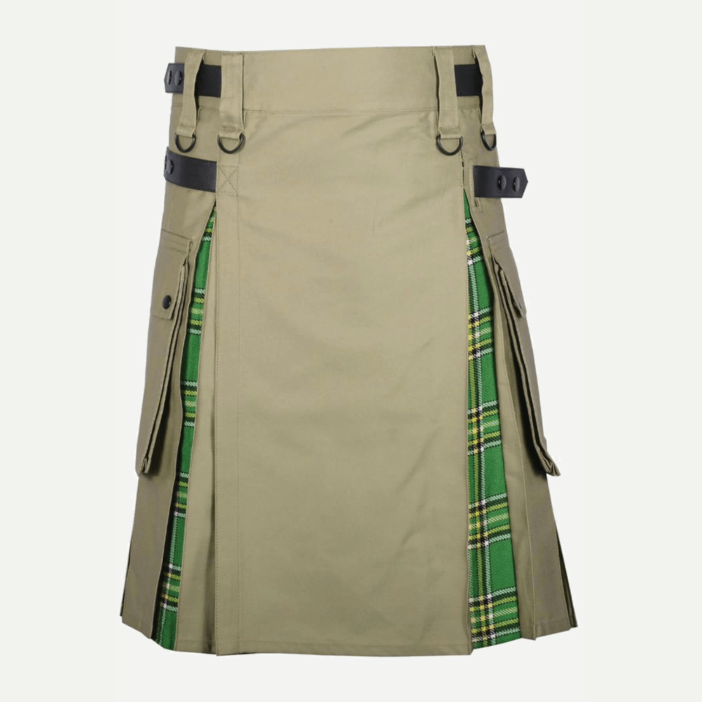 Men's Charm Khaki Hybrid Kilt - Kilt Kingdom