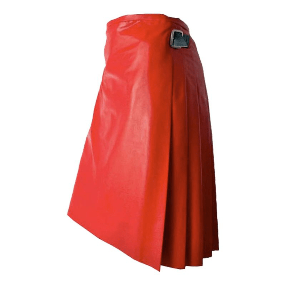 Multiple Pleated Leather Kilt - Kilt Kingdom