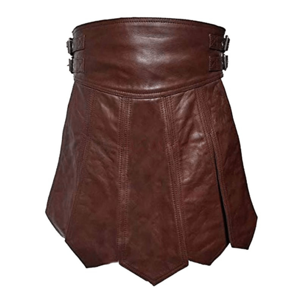 Brown Roman Leather Kilt - Kilt Kingdom