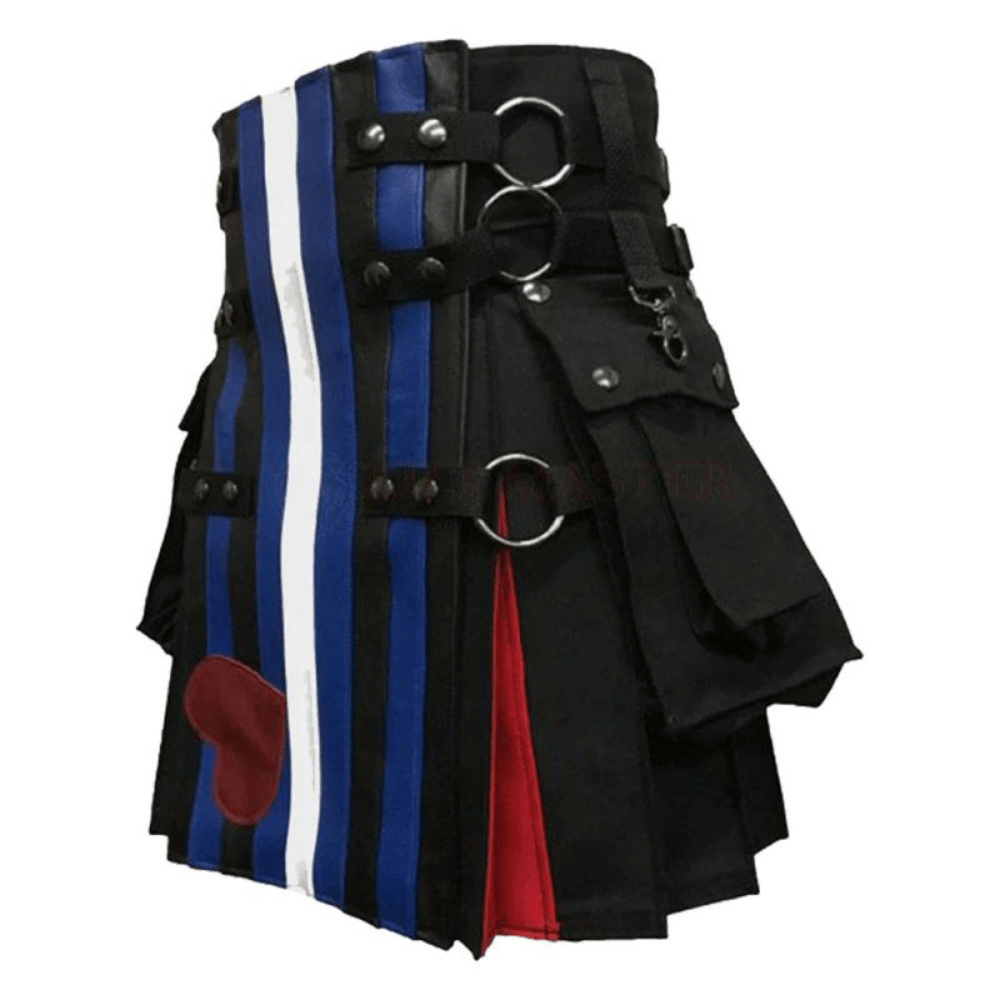 Pride Flag Leather Kilt - Kilt Kingdom