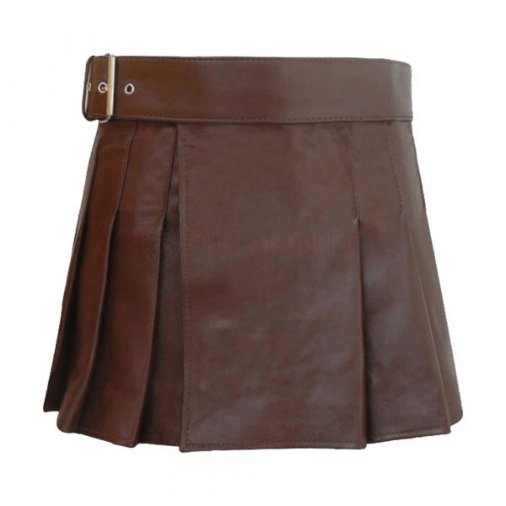 Brown Leather Kilt For Men - Kilt Kingdom