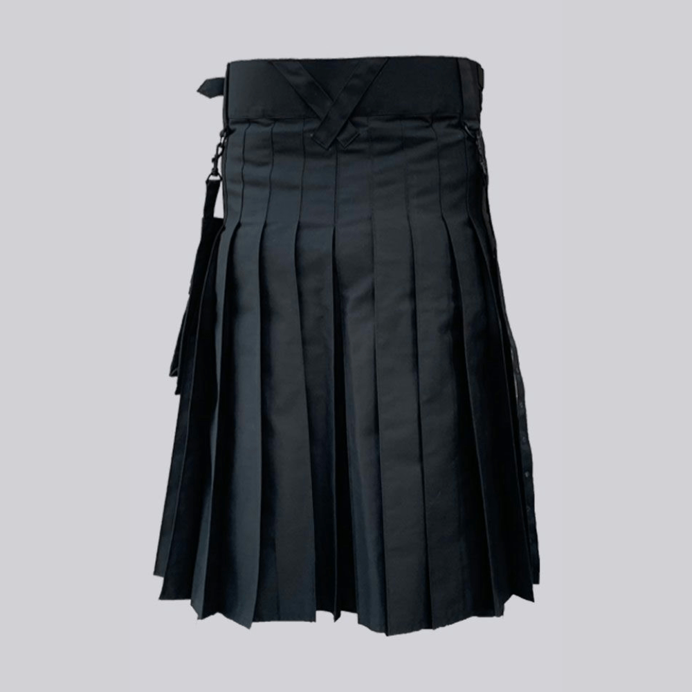 Modern Black Utility Kilt - Kilt Kingdom