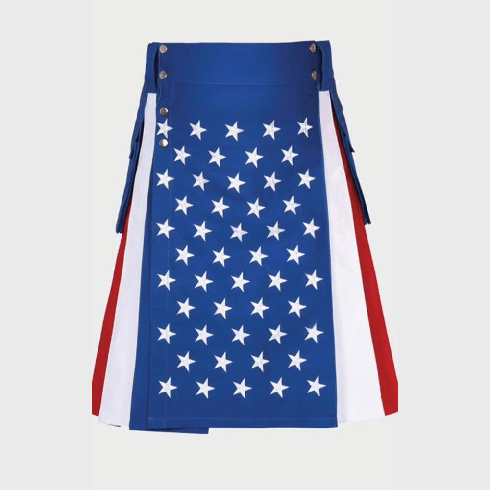 American Flag Hybrid Utility Kilt For Patriotic Men - Kilt Kingdom