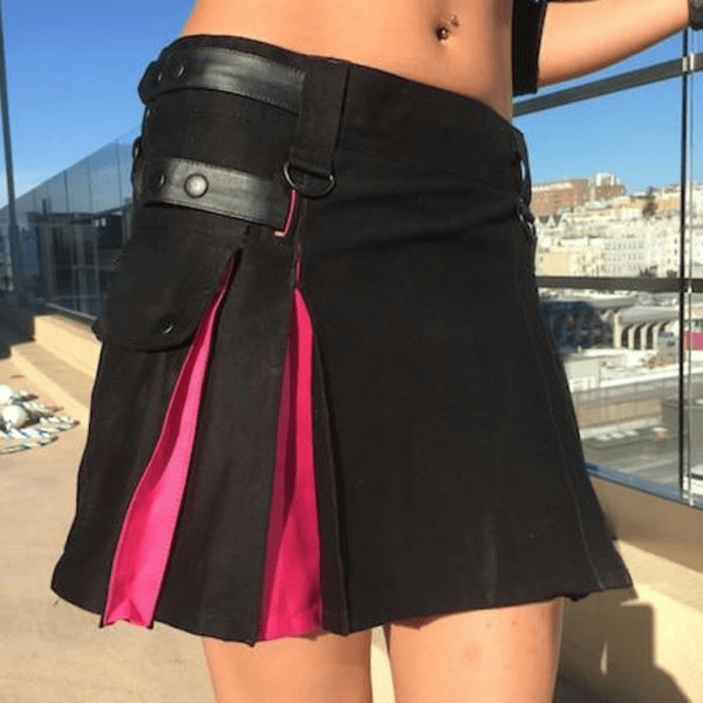 Women Modern Grey Hybrid Kilt - Kilt Kingdom