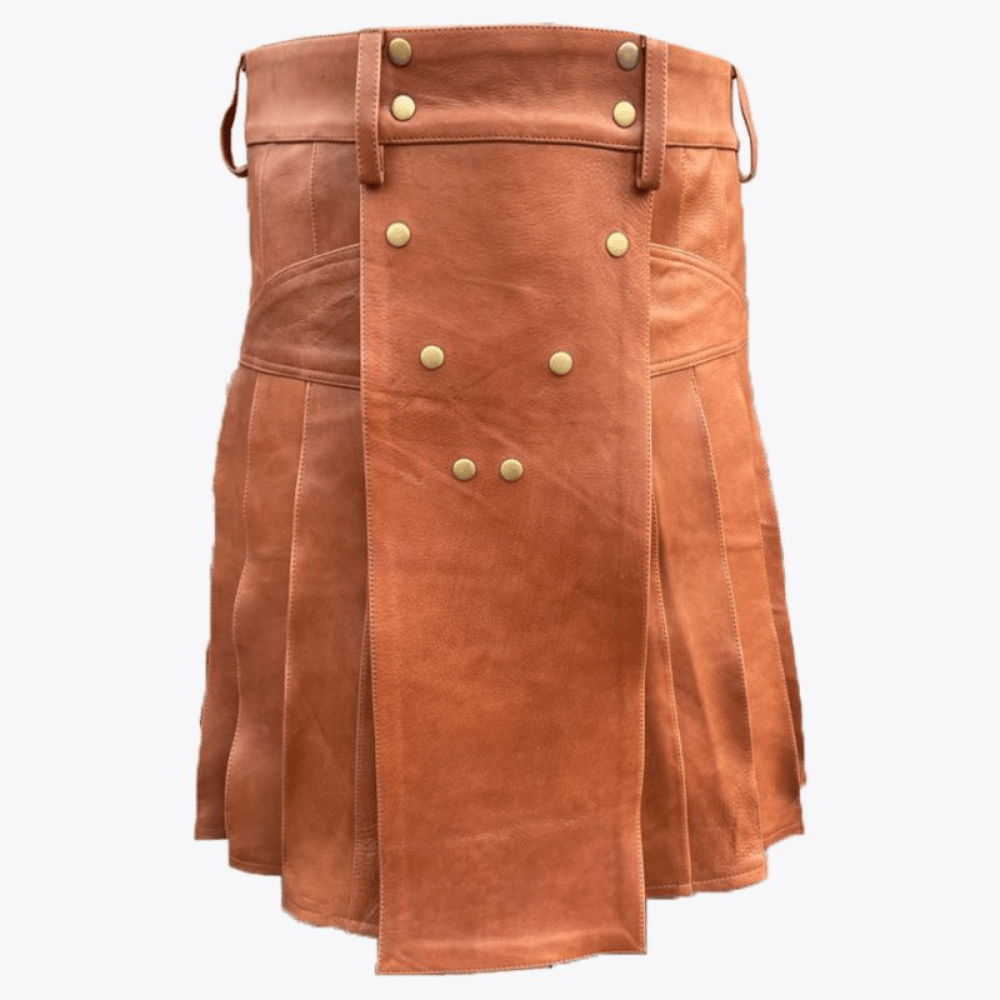 Brown Leather Kilt - Kilt Kingdom