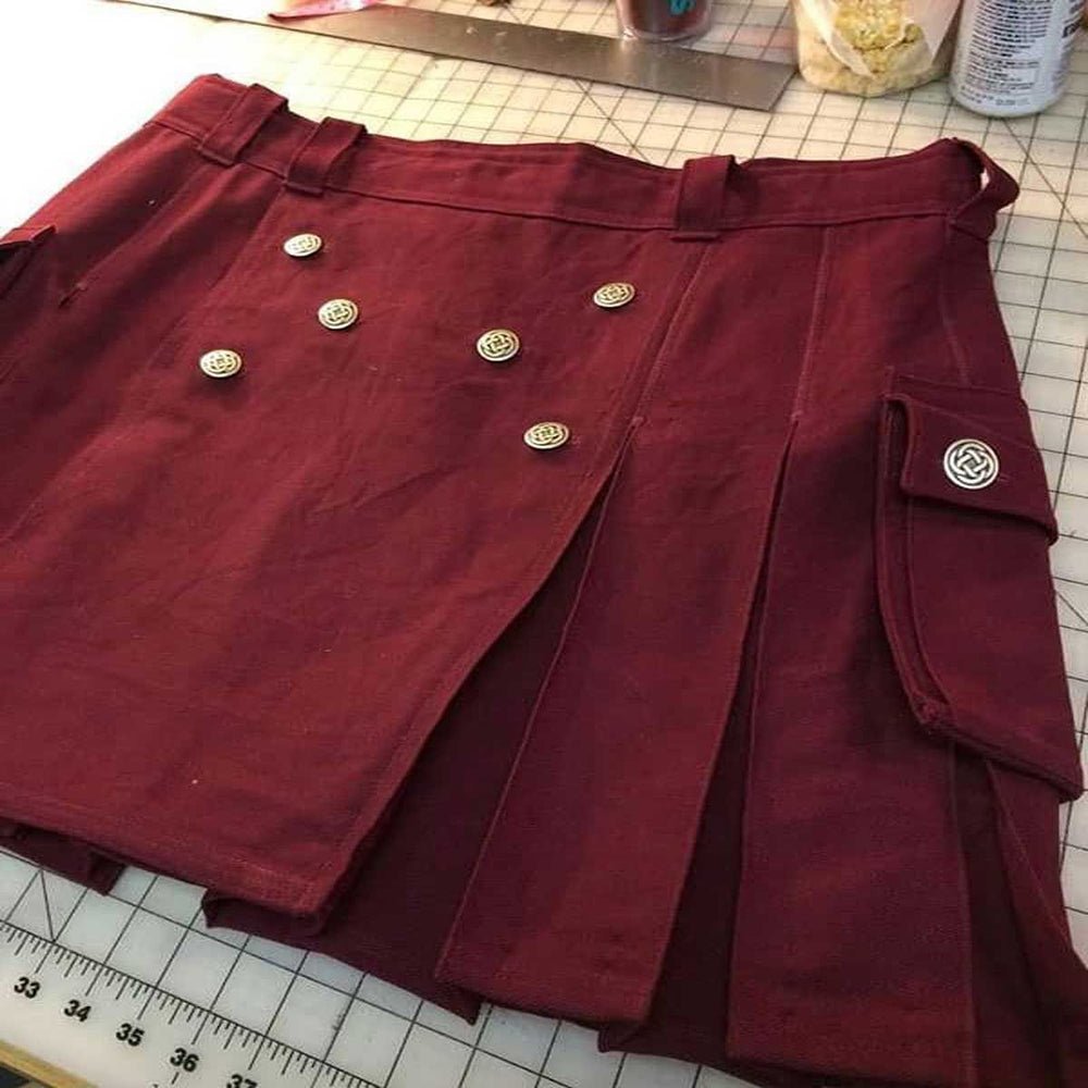 Mahroon utility Kilt - Kilt Kingdom