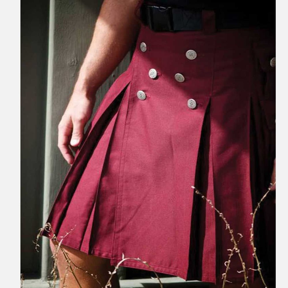 Mahroon utility Kilt - Kilt Kingdom