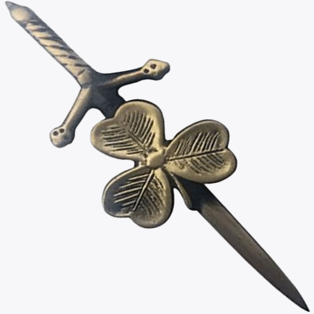 Antique Shamrock Kilt Pin - Kilt Kingdom