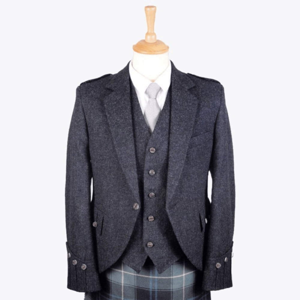 Argyll Tweed Jacket - Charcoal - Kilt Kingdom