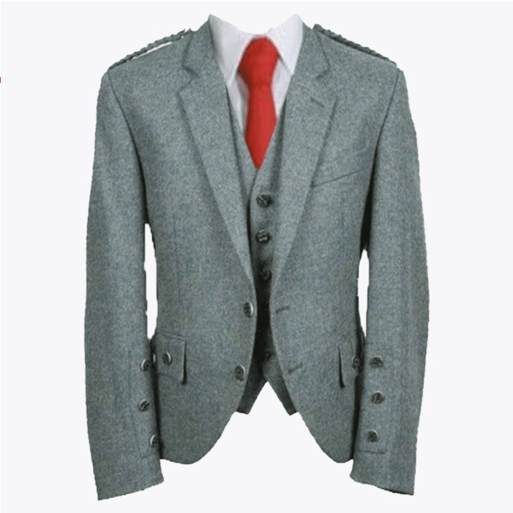 Lovat Green Argyll Tweed Kilt Jacket And Vest For Men - Kilt Kingdom