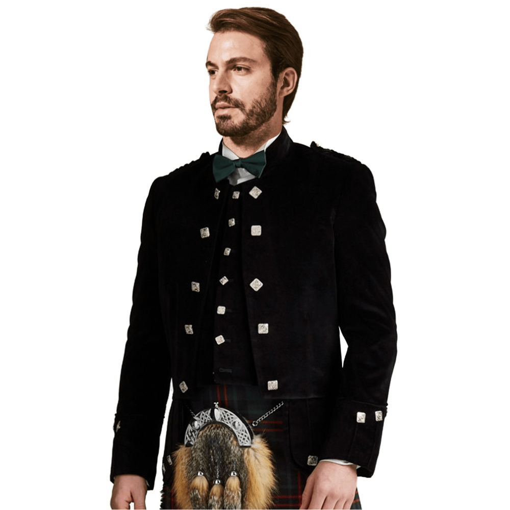 Sheriffmuir Velvet Kilt Jacket with 5 Buttons Vest - Kilt Kingdom