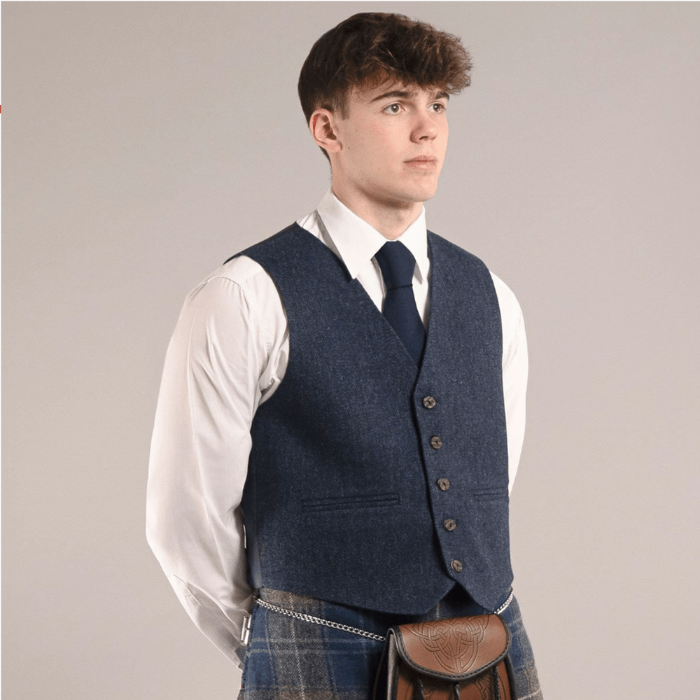 Scottish Tweed 5 Button Argyle Vest - Kilt Kingdom
