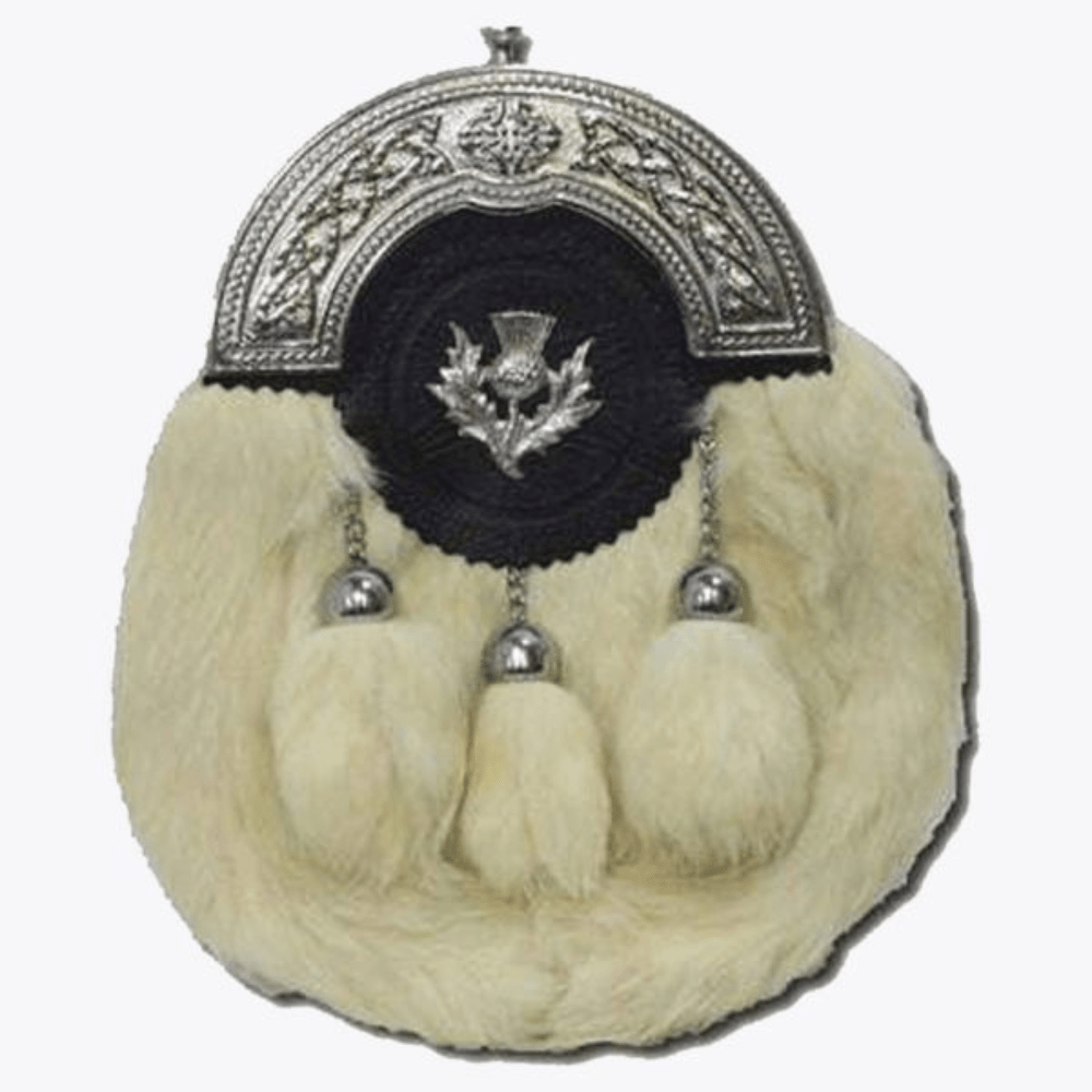 Yellow Rabbit Fur Sporran - Kilt Kingdom