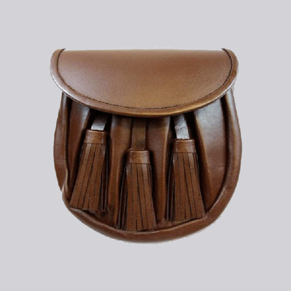 Brown Rob Roy Leather Sporran - Kilt Kingdom