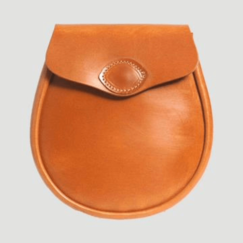 Tan Leather Melrose Sporran - Kilt Kingdom