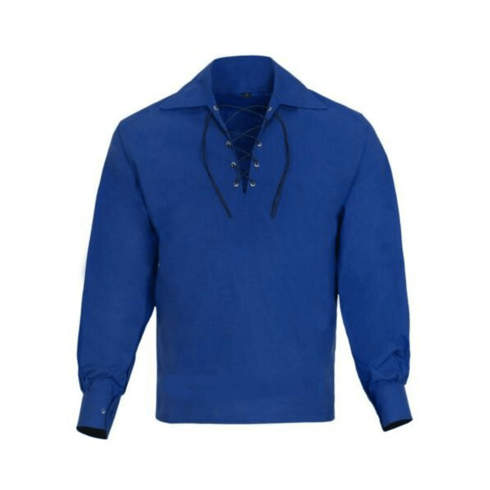Scottish Blue Ghillie Shirt - Kilt Kingdom