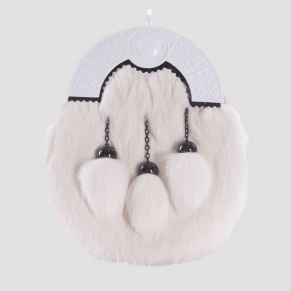 White Rabbit with White Cantle Sporran - Kilt Kingdom