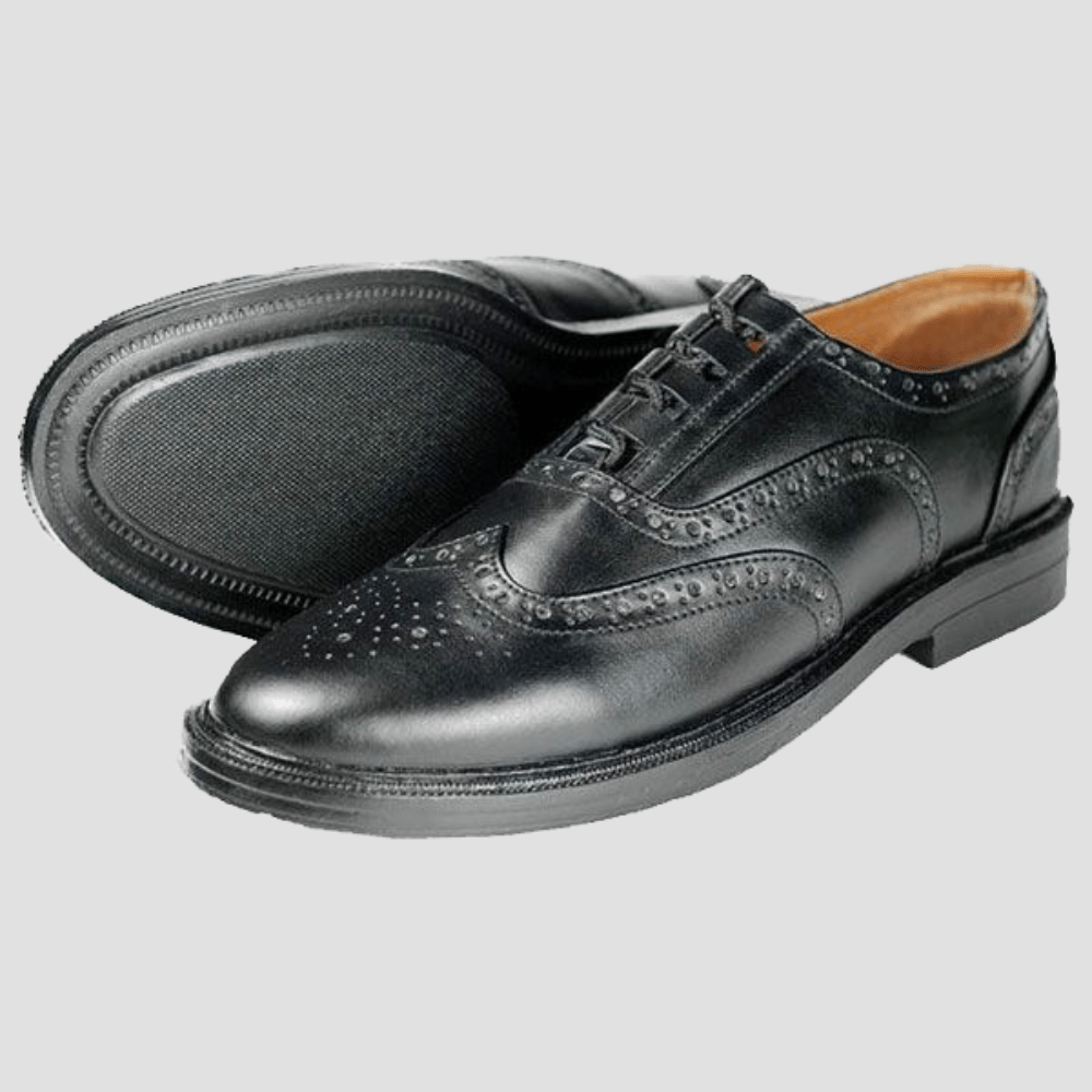 Traditional Leather Custom Made Black Shoes - Kilt Kingdom