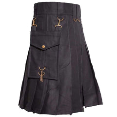 Black Deluxe Utility Kilt