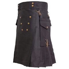 Black Deluxe Utility Kilt