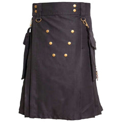 Black Deluxe Utility Kilt