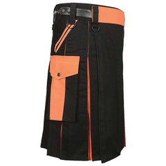 Black and Orange Utility Kilt