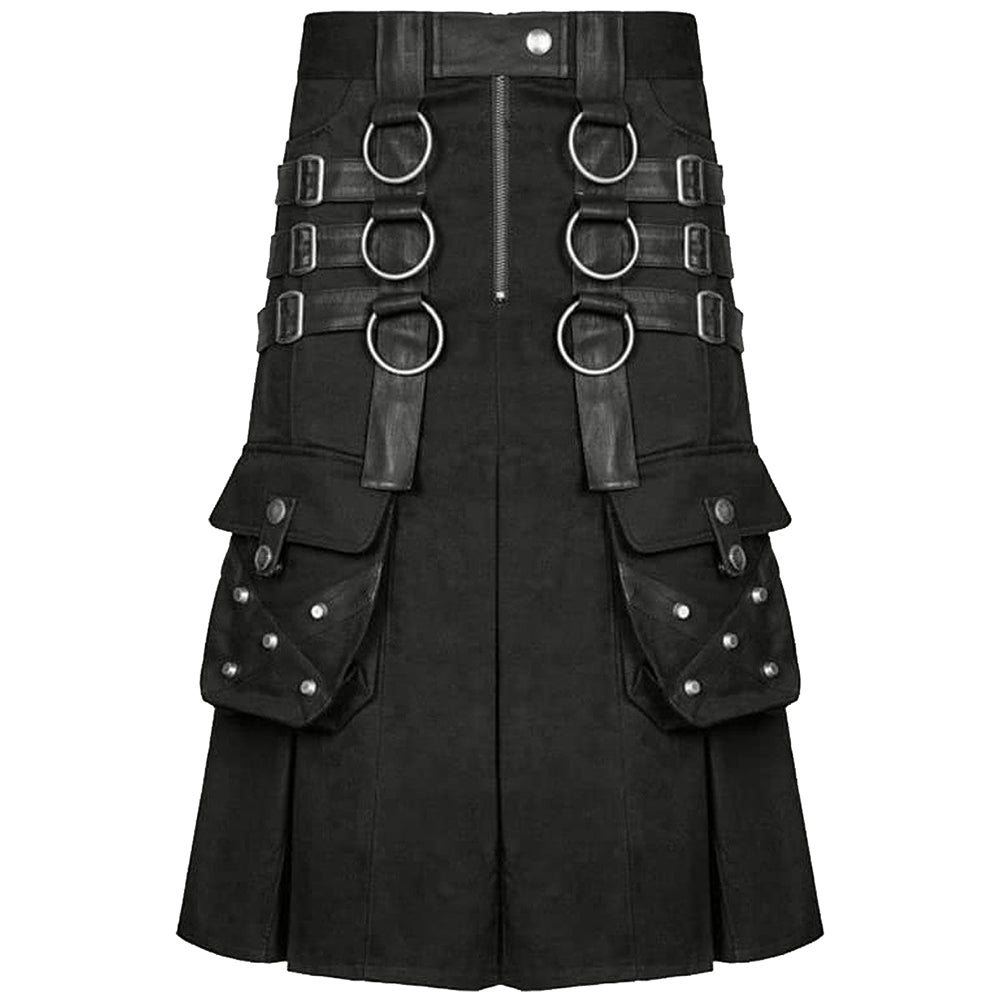 Deluxe Gothic Utility Kilt | Gothic Wear | KiltKingdom