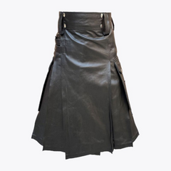 Black Leather Kilt