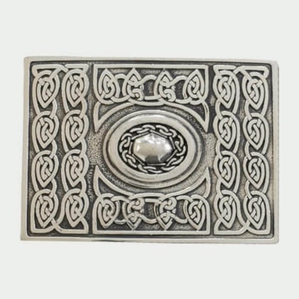 Celtic Chrome Kilt Belt Buckle - Kilt Kingdom