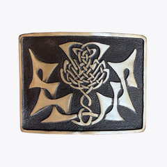 Scottish Kilt Belt Buckle With Brass Antique Finish