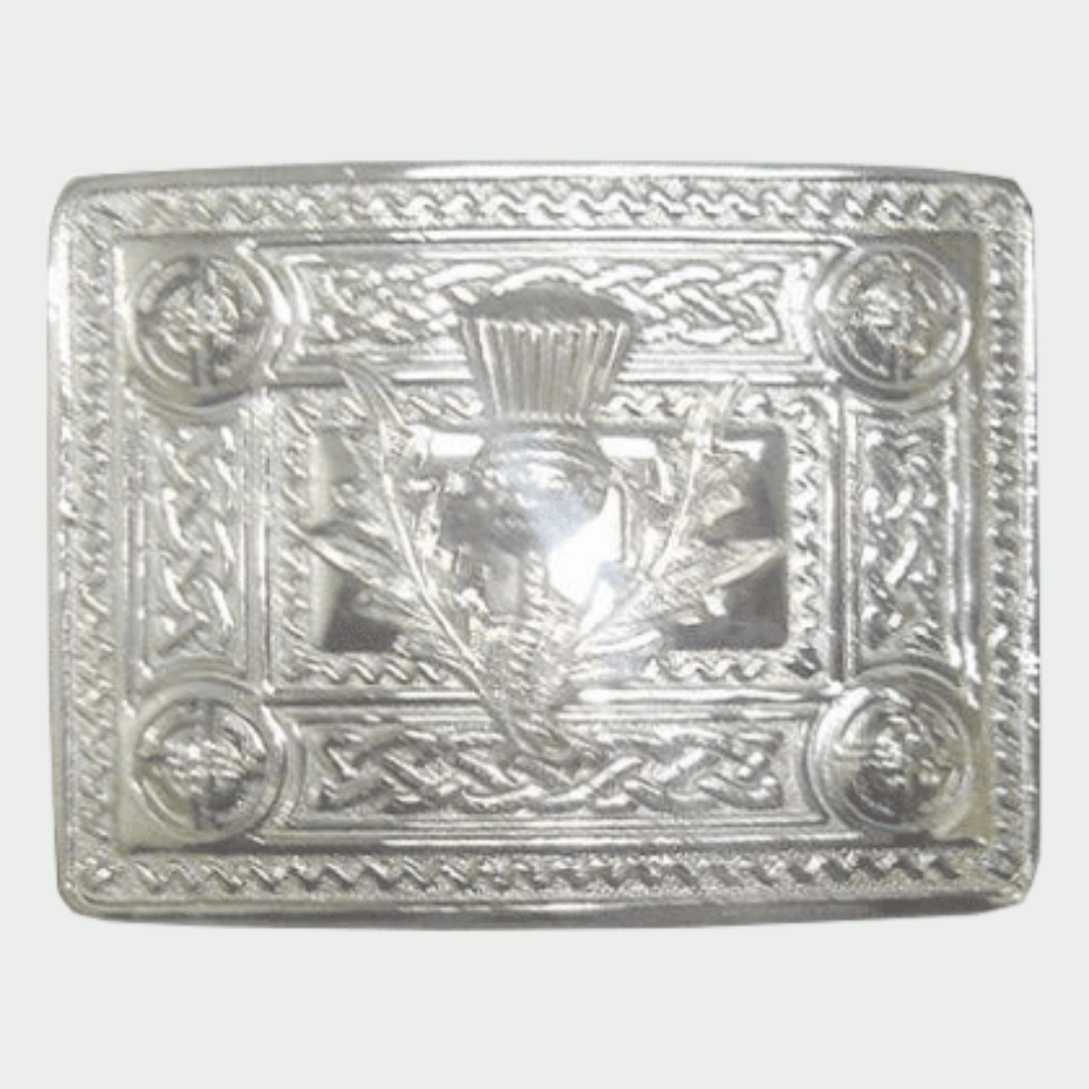 Chrome Kilt Buckle - Kilt Kingdom