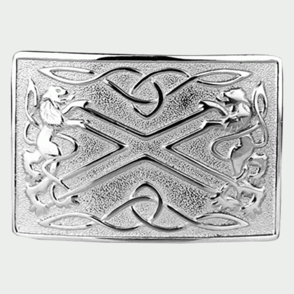 Silver Chrome Kilt Buckle - Kilt Kingdom